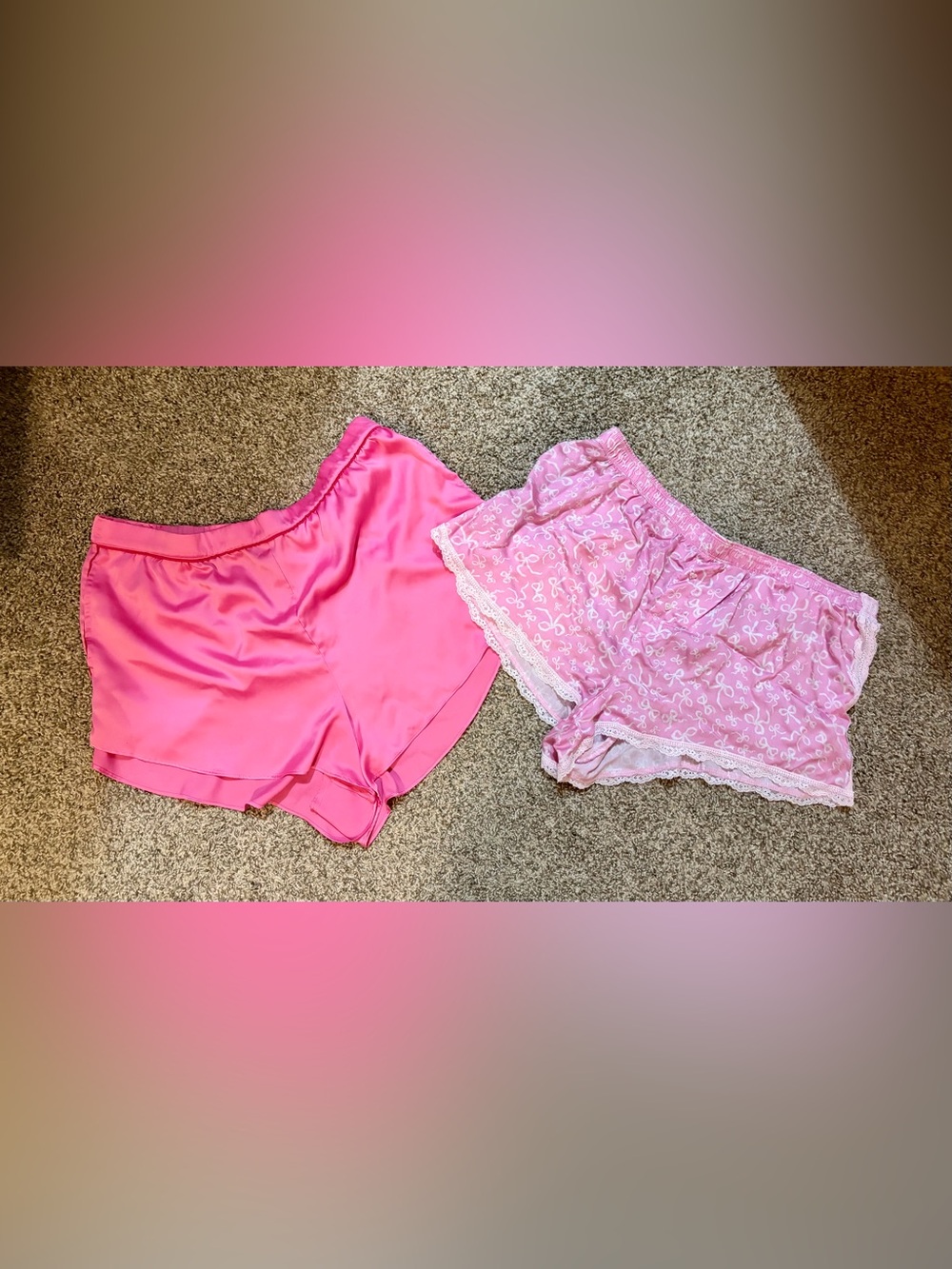 PINK & Victoria's Secret PINK Satin & Lace Shorts